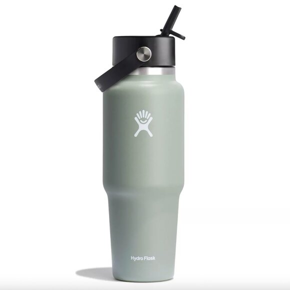 Hydro Flask 32oz Wide Mouth Flex Straw Travel Bottle in Agave Green - Picture 1 of 5